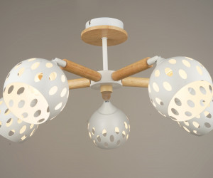 Потолочная люстра SL5691-5 WT+Wood 000067879