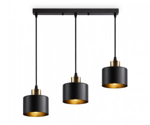 TR8118/3 BK/BS черный/латунь E27*3 max 40W 580*120*970