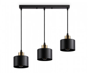 TR8118/3 BK/BS черный/латунь E27*3 max 40W 580*120*970