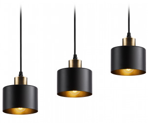 TR8118/3 BK/BS черный/латунь E27*3 max 40W 580*120*970