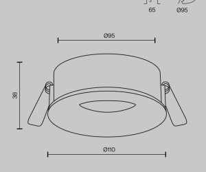 Встраиваемый светильник Technical DL027-GX53-W