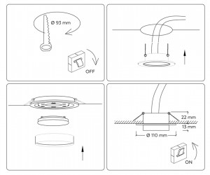 TN5225 WH белый GX53 D110*35