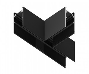 GL3374 BK черный коннектор T-образный для накладного шинопровода 170*85*53.7