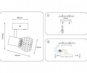 TR8620 BK/CH черный/хром E27 max 40W 115*91*150