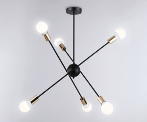 TR80435/6 BK/GD черный/золото E27/6 max 60W D950*730