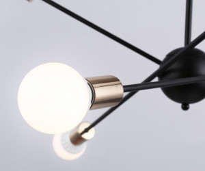 TR80435/6 BK/GD черный/золото E27/6 max 60W D950*730