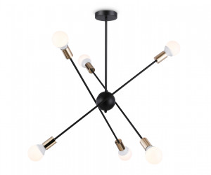 TR80435/6 BK/GD черный/золото E27/6 max 60W D950*730