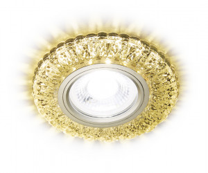 S310 CH/W хром/прозрачный хрусталь/MR16+3W(LED WARM)