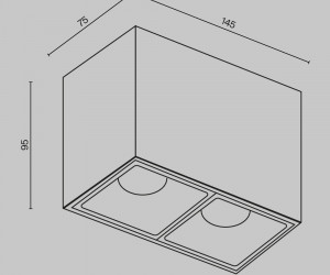 Потолочный светильник Technical C065CL-02-L12W4K-W