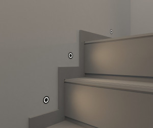 DK1015-BK Светильник встраиваемый в стену, IP 20, LED, 3 Вт, черный, алюминий