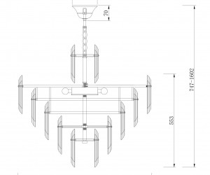 Подвесной светильник Maytoni DIA200PL-08G