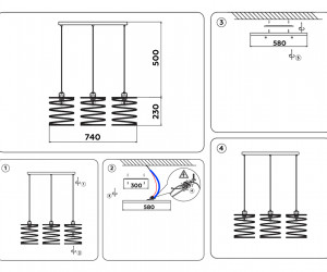 TR8402/3 WH белый E27/3 max 60W 740*210*730