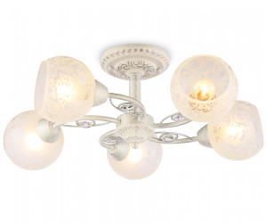 TR3062/5 WH/SL/FR белый/серебро/белый матовый E27/5 max 40W D615*245