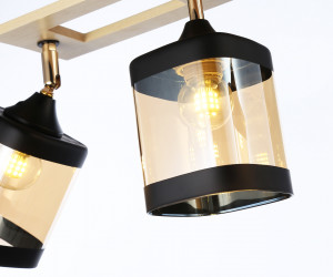 TR9527/3 BK/FGD/TI черный/золото/янтарь E27/3 max 40W 620*100*290