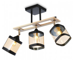 TR9527/3 BK/FGD/TI черный/золото/янтарь E27/3 max 40W 620*100*290