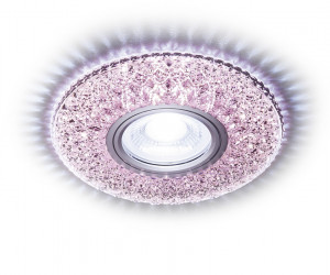 S333 PI/CLD хром/розовый хрусталь/MR16+3W(LED COLD)