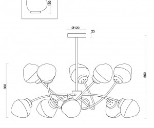 Люстра Freya FR8017PL-10MG