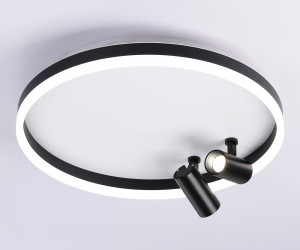 FL5113/1+2 WH/BK белый/черный 43W 3000K-6400K D500*130 (ПДУ ИК)