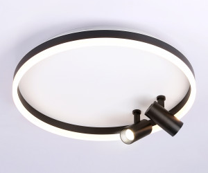 FL5113/1+2 WH/BK белый/черный 43W 3000K-6400K D500*130 (ПДУ ИК)