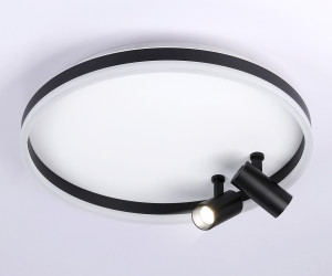 FL5113/1+2 WH/BK белый/черный 43W 3000K-6400K D500*130 (ПДУ ИК)