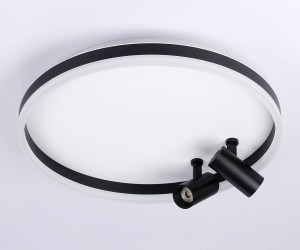 FL5113/1+2 WH/BK белый/черный 43W 3000K-6400K D500*130 (ПДУ ИК)