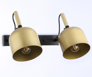 TR97106/2 GD/BK золото/черный E27*2 max 40W D130*223*273