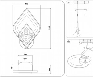 FA4289 WH белый 3000K/4200K/6400K 21W 290*190*60