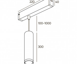 DK8008-BG Подвесной светильник SMART SPOT 9W DIM 2700K-6000K матовое золото с черным