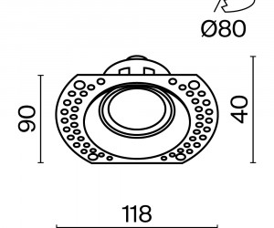 Встраиваемый светильник Technical DL042-01-RD-W