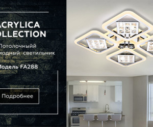 FA288/4 CH хром 116W 750*750*80 (ПДУ РАДИО 2.4G)