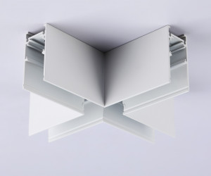 GL3375 WH белый коннектор X-образный для накладного шинопровода 170*170*53.7