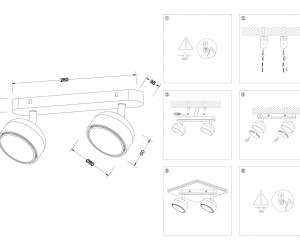TN71011/2 WH белый GX53/2 max 12W 260*80*90