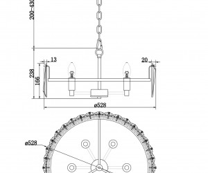 Подвесной светильник Maytoni MOD043PL-06CH
