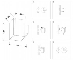 TN5115 WH белый G9 max 40W 120*80*105
