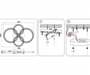 FA163 WH белый 120W 800*600*120 (ПДУ РАДИО 2.4)
