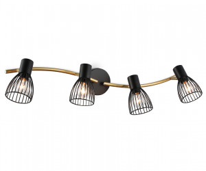 TR8662/4 BK/GD черный/золото E14/4 max 60W 760*100*170