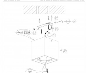 DK2003-WH Светильник накладной IP 20, 50 Вт, GU10, белый, алюминий