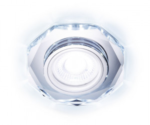 S213 CL хром/прозрачный /MR16+3W(LED COLD)