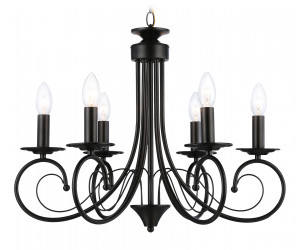 TR9612/6 BK черный E14/6 max 40W D560*650