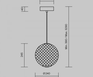 Подвесной светильник Maytoni MOD397PL-L12B3K
