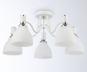 TR303305/5 WH/CH/FR белый/хром/белый матовый E27*5 max 60W D600*270