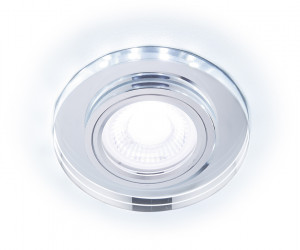 S214 CL хром/прозрачный /MR16+3W(LED COLD)