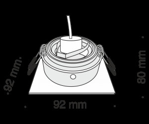 Встраиваемый светильник Technical DL026-2-01W