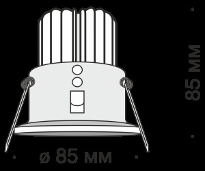 Встраиваемый светильник Technical DL034-2-L12B