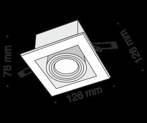 Встраиваемый светильник Technical DL008-2-01-S