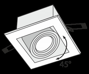 Встраиваемый светильник Technical DL008-2-01-S