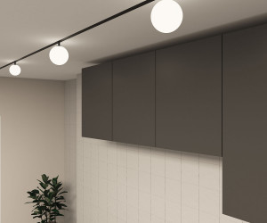 DK8050-BK Рассеивающий светильник SMART MOON 5W DIM 3000K-6000K, ?100мм, черный, акрил