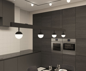 DK8050-BK Рассеивающий светильник SMART MOON 5W DIM 3000K-6000K, ?100мм, черный, акрил