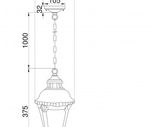 Подвесной светильник Outdoor O029PL-01BZ