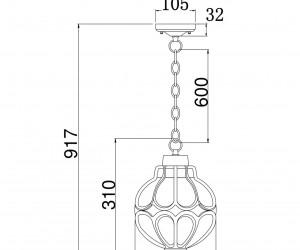 Подвесной светильник Outdoor O024PL-01G